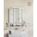 Casa si Gradina - Mobilier - Mobilier baie - Corpuri baie - Dulap de baie de perete, cu oglinda si LED, prize si USB incorporate, 70x16x75 cm, alb - Infinity.ro