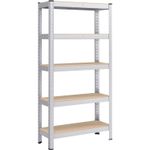 Casa si Gradina - Mobilier - Mobilier baie - Corpuri baie - Raft cadru metalic modular pentru depozitare, 5 polite, 150x75x30cm, sarcina 650 kg, argintiu - Infinity.ro