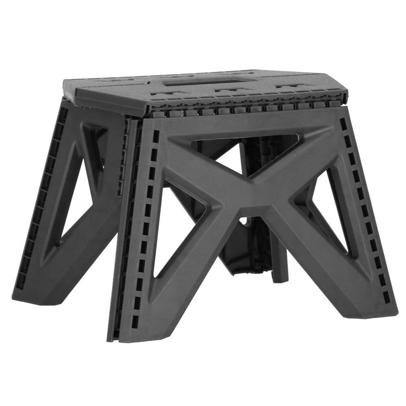 Casa si Gradina - Mobilier - Mobilier baie - Corpuri baie - Scaun inaltator multifunctional tip scara, 100 kg, compact, cu maner, 32x30x23 cm, gri - Infinity.ro