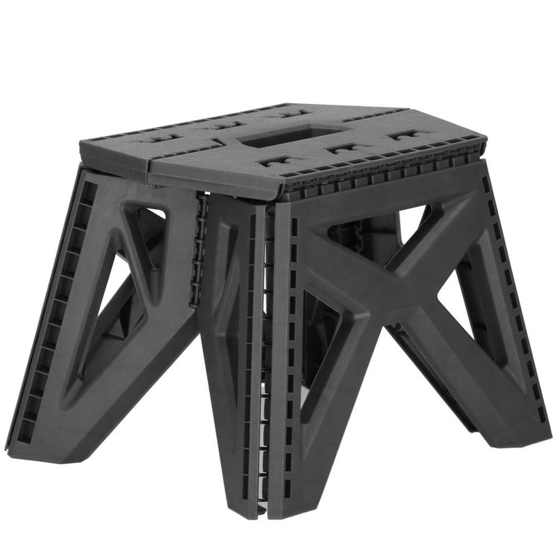Casa si Gradina - Mobilier - Mobilier baie - Corpuri baie - Scaun inaltator multifunctional tip scara, 100 kg, compact, cu maner, 32x30x23 cm, gri - Infinity.ro