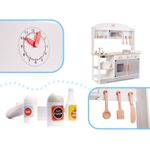 Casa si Gradina - Mobilier - Mobilier copii - Mobilier camera copiilor - Bucatarie din lemn pentru copii cu accesorii, MDF si lemn, 68x25x82 cm, gri si alb - Infinity.ro
