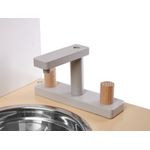 Casa si Gradina - Mobilier - Mobilier copii - Mobilier camera copiilor - Bucatarie din lemn pentru copii cu accesorii, MDF si lemn, 68x25x82 cm, gri si alb - Infinity.ro