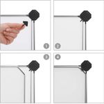 Casa si Gradina - Mobilier - Mobilier baie - Corpuri baie - Unitate de depozitare cu 12 cuburi, pentru pantofi sau haine, personalizabil, 31x93x123 cm, alb transparent - Infinity.ro