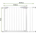 Casa si Gradina - Mobilier - Mobilier copii - Sisteme de siguranta - Poarta de siguranta Safety Gate pentru scari, ajustabila 90-99 cm, din otel, alba - Infinity.ro