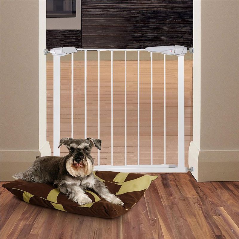 Casa si Gradina - Mobilier - Mobilier copii - Sisteme de siguranta - Poarta de siguranta Safety Gate pentru scari, ajustabila 90-99 cm, din otel, alba - Infinity.ro