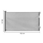 Casa si Gradina - Mobilier - Mobilier copii - Sisteme de siguranta - Poarta siguranta retractabila extensibila copii animale, 162x86 cm, montaj perete, gri - Infinity.ro