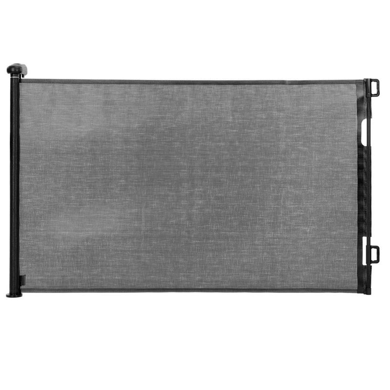 Casa si Gradina - Mobilier - Mobilier copii - Sisteme de siguranta - Poarta siguranta retractabila extensibila copii animale, 162x86 cm, montaj perete, negru - Infinity.ro