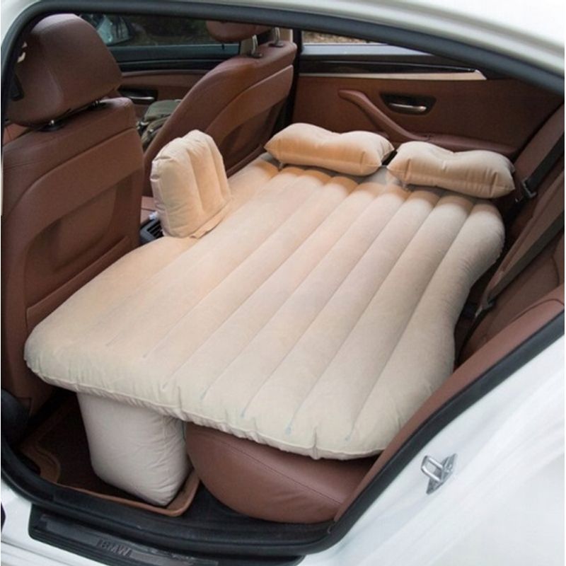 Casa si Gradina - Mobilier - Organizare si depozitare - Bancute - Saltea gonflabila auto bancheta spate 2 perne pompa electrica, 130x80 cm, maxim 300 kg, gri - Infinity.ro