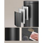 Casa si Gradina - Mobilier - Organizare si depozitare - Cosuri de gunoi - Cos de gunoi cu pedala, capac soft-close, galeata detasabila, otel, 30L, saci menajeri inclusi, negru - Infinity.ro