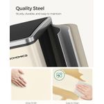 Casa si Gradina - Mobilier - Organizare si depozitare - Cosuri de gunoi - Cos de gunoi colectare selectiva cu 3 compartimente 3 x 18L, capace soft close, pedale, otel, 61x32x56 cm, bej - Infinity.ro