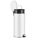 Casa si Gradina - Mobilier - Organizare si depozitare - Cosuri de gunoi - Cos de gunoi cu pedala, capac soft-close, galeata detasabila, otel, 30L, saci menajeri inclusi, alb - Infinity.ro