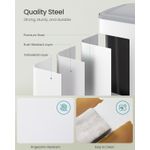 Casa si Gradina - Mobilier - Organizare si depozitare - Cosuri de gunoi - Cos de gunoi 2x30L, cu 2 compartimente, capac soft-close si galeti interioare, otel, alb mat - Infinity.ro