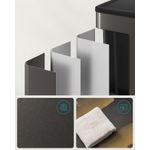 Casa si Gradina - Mobilier - Organizare si depozitare - Cosuri de gunoi - Cos de gunoi 2x30L, cu 2 compartimente, capac soft-close si galeti interioare, otel, gri antracit - Infinity.ro