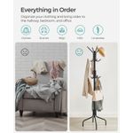 Casa si Gradina - Mobilier - Organizare si depozitare - Cuiere - Cuier metalic cu 12 agatatori, suport haine tip pom, 55x55x180 cm, negru - Infinity.ro