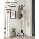 Casa si Gradina - Mobilier - Organizare si depozitare - Cuiere - Cuier metalic cu 12 agatatori, suport haine tip pom, 55x55x180 cm, negru - Infinity.ro