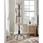 Casa si Gradina - Mobilier - Organizare si depozitare - Cuiere - Cuier metalic cu 12 agatatori, suport haine tip pom, 55x55x180 cm, negru - Infinity.ro