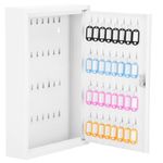Casa si Gradina - Mobilier - Organizare si depozitare - Cutii depozitare - Cutie metalica din otel pentru 64 chei, echipata, 45x30x8cm, alba - Infinity.ro