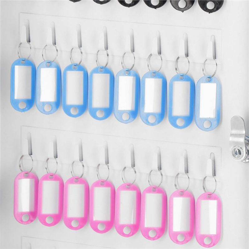 Casa si Gradina - Mobilier - Organizare si depozitare - Cutii depozitare - Cutie metalica din otel pentru 64 chei, echipata, 45x30x8cm, alba - Infinity.ro