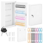 Casa si Gradina - Mobilier - Organizare si depozitare - Cutii depozitare - Cutie metalica din otel pentru 64 chei, echipata, 45x30x8cm, alba - Infinity.ro