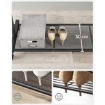 Casa si Gradina - Mobilier - Organizare si depozitare - Cuiere - Suport pentru haine mobil cu roti, bara umerase si raft, stil industrial, 91x41x158 cm, negru - Infinity.ro