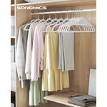 Casa si Gradina - Mobilier - Organizare si depozitare - Umerase si valeti - Set de 20 de umerase pentru haine, anti-alunecare cu catifea, bara de cravata si carlig pivotant, 43,5 cm, alb - Infinity.ro