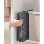 Casa si Gradina - Mobilier - Organizare si depozitare - Organizatoare pentru sertare si dulapuri - Set 2 bucati organizatoare suspendate pentru dulap, 5 rafturi, pliabil, 30x30x90 cm, gri - Infinity.ro