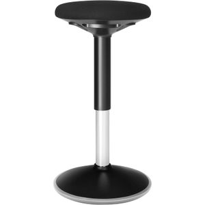 Taburet birou ergonomic, inclinare multidirectionala, rotativ 360A°, reglabil pe inaltime 56-81 cm, negru