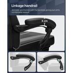 Casa si Gradina - Mobilier - Scaune si fotolii - Scaune - Scaun gaming ergonomic, cu spatar inalt, suport pentru picioare, maxim 150 kg , 50x70x126 cm, negru si gri - Infinity.ro