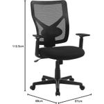 Casa si Gradina - Mobilier - Scaune si fotolii - Scaune - Scaun de birou ergonomic mesh, reglabil complet, brate si suport lombar ajustabile, 68x67x113 cm, negru - Infinity.ro