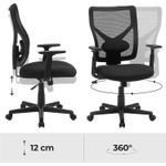Casa si Gradina - Mobilier - Scaune si fotolii - Scaune - Scaun de birou ergonomic mesh, reglabil complet, brate si suport lombar ajustabile, 68x67x113 cm, negru - Infinity.ro