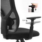 Casa si Gradina - Mobilier - Scaune si fotolii - Scaune - Scaun de birou ergonomic mesh, reglabil complet, brate si suport lombar ajustabile, 68x67x113 cm, negru - Infinity.ro