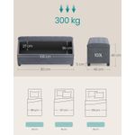 Casa si Gradina - Gradina si terasa - Mobilier exterior - Dulapuri si lazi depozitare exterior - Banca cu spatiu de depozitare 110x40x40 cm, 103 litri, tapitata cu catifea, MDF si spuma, gri - Infinity.ro