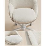 Casa si Gradina - Mobilier - Scaune si fotolii - Scaune - Scaun de birou ergonomic, inaltime reglabila, 60x60x(80-90) cm, bej - Infinity.ro