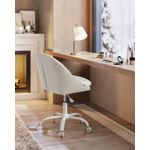 Casa si Gradina - Mobilier - Scaune si fotolii - Scaune - Scaun de birou ergonomic, inaltime reglabila, 60x60x(80-90) cm, bej - Infinity.ro