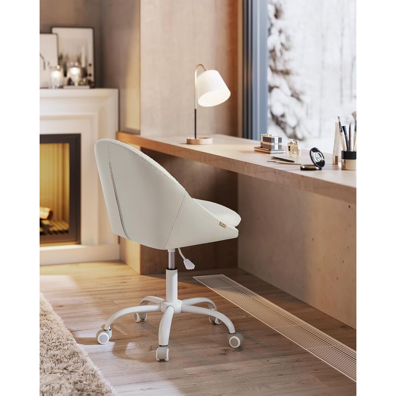 Casa si Gradina - Mobilier - Scaune si fotolii - Scaune - Scaun de birou ergonomic, inaltime reglabila, 60x60x(80-90) cm, bej - Infinity.ro