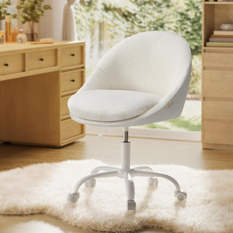 Casa si Gradina - Mobilier - Scaune si fotolii - Scaune - Scaun de birou ergonomic, inaltime reglabila, 60x60x(80-90) cm, bej - Infinity.ro