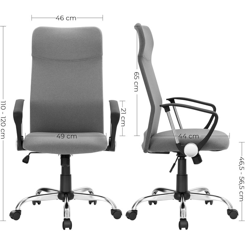 Casa si Gradina - Mobilier - Scaune si fotolii - Scaune - Scaun de birou ergonomic, reglabil pe inaltime, functie balans, maxim 120 kg, 63x63x120 cm, gri - Infinity.ro