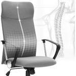 Casa si Gradina - Mobilier - Scaune si fotolii - Scaune - Scaun de birou ergonomic, reglabil pe inaltime, functie balans, maxim 120 kg, 63x63x120 cm, gri - Infinity.ro