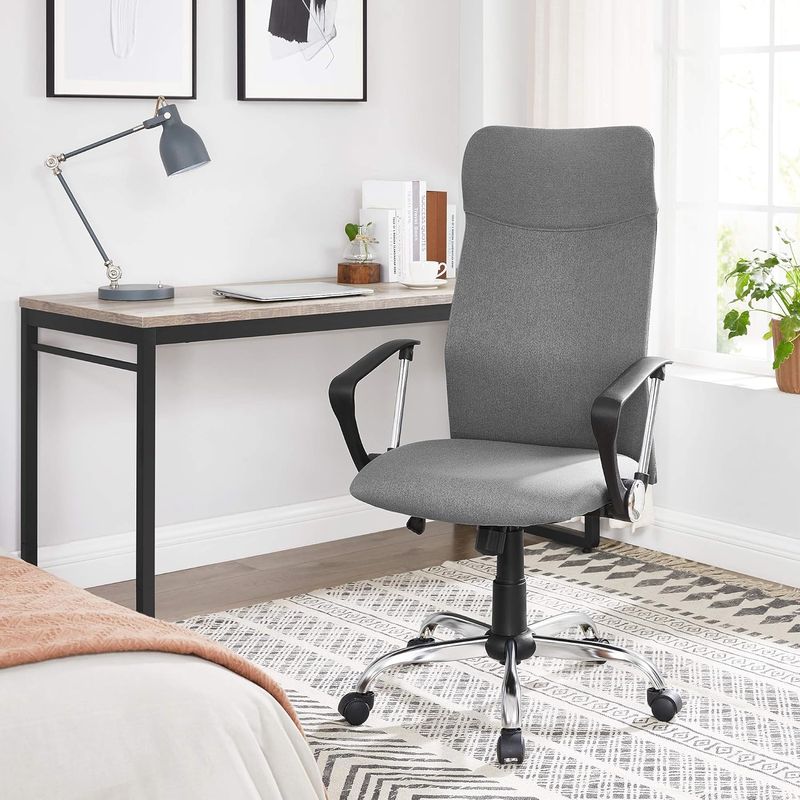 Casa si Gradina - Mobilier - Scaune si fotolii - Scaune - Scaun de birou ergonomic, reglabil pe inaltime, functie balans, maxim 120 kg, 63x63x120 cm, gri - Infinity.ro