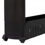 Casa si Gradina - Mobilier - Biblioteci si rafturi - Rafturi - Sistem rafturi de depozitare Sersimo HA116 cu roti pentru bucatarie sau baie cu 3 polite, negru - Infinity.ro