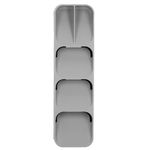 Casa si Gradina - Mobilier - Seturi de mobilier - Seturi bucatarie - Organizator tacamuri sertar, 5 compartimente, 40x11x5,5cm, gri - Infinity.ro