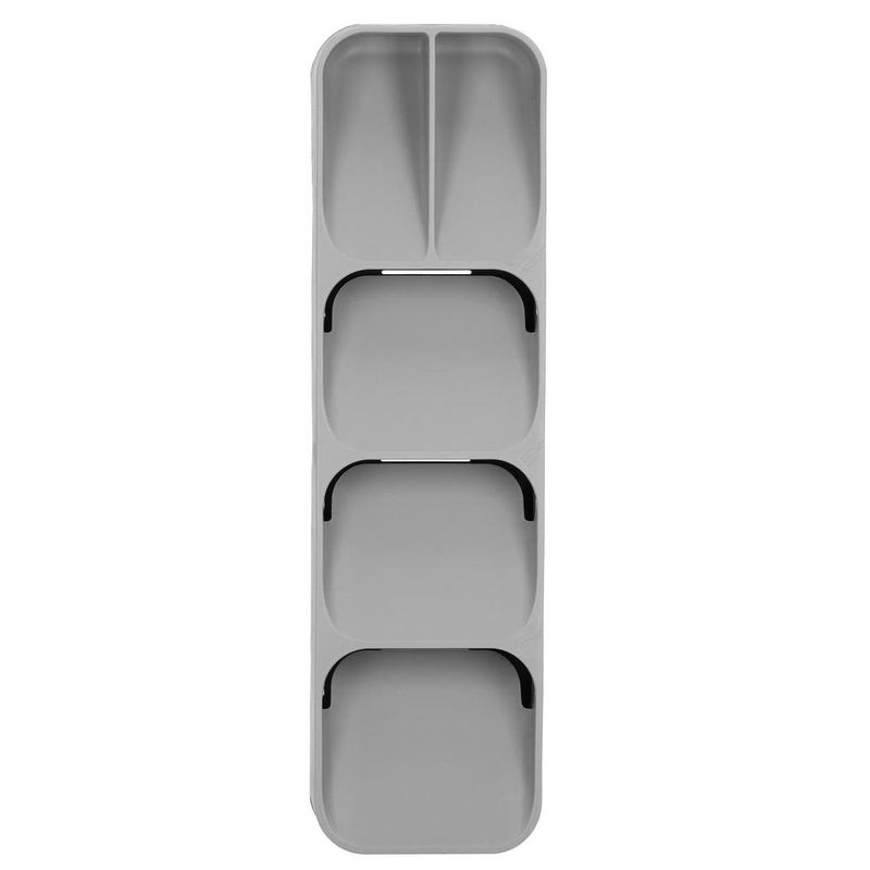 Casa si Gradina - Mobilier - Seturi de mobilier - Seturi bucatarie - Organizator tacamuri sertar, 5 compartimente, 40x11x5,5cm, gri - Infinity.ro