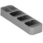 Casa si Gradina - Mobilier - Seturi de mobilier - Seturi bucatarie - Organizator tacamuri sertar, 5 compartimente, 40x11x5,5cm, gri - Infinity.ro