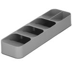 Casa si Gradina - Mobilier - Seturi de mobilier - Seturi bucatarie - Organizator tacamuri sertar, 5 compartimente, 40x11x5,5cm, gri - Infinity.ro