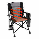 Casa si Gradina - Gradina si terasa - Mobilier exterior - Seturi mobila gradina - Scaun turistic pliabil cu incalzire, suport pahar, buzunar powerbank, maxim 120 kg, 58x58x90 cm, negru - Infinity.ro
