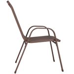 Casa si Gradina - Gradina si terasa - Mobilier exterior - Seturi mobila gradina - Set 4 scaune gradina cu brate, cadru otel si sezut textilene, 53x72x92 cm, maro - Infinity.ro