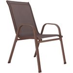 Casa si Gradina - Gradina si terasa - Mobilier exterior - Seturi mobila gradina - Set 4 scaune gradina cu brate, cadru otel si sezut textilene, 53x72x92 cm, maro - Infinity.ro