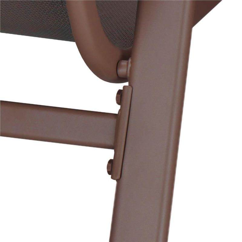 Casa si Gradina - Gradina si terasa - Mobilier exterior - Seturi mobila gradina - Set 4 scaune gradina cu brate, cadru otel si sezut textilene, 53x72x92 cm, maro - Infinity.ro