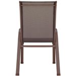 Casa si Gradina - Gradina si terasa - Mobilier exterior - Seturi mobila gradina - Set 4 scaune gradina cu brate, cadru otel si sezut textilene, 53x72x92 cm, maro - Infinity.ro