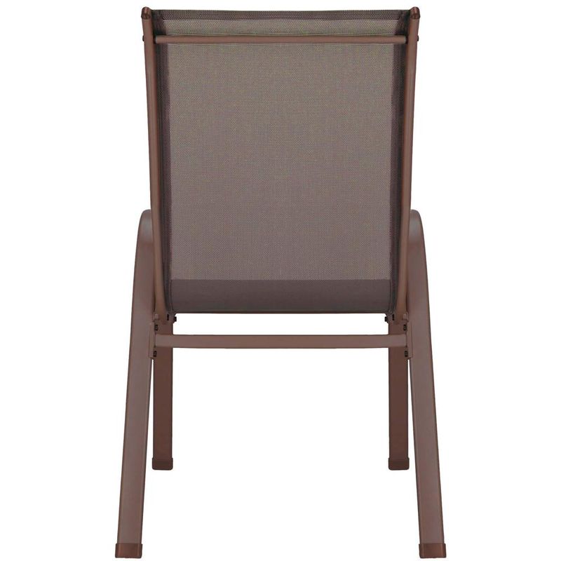 Casa si Gradina - Gradina si terasa - Mobilier exterior - Seturi mobila gradina - Set 4 scaune gradina cu brate, cadru otel si sezut textilene, 53x72x92 cm, maro - Infinity.ro